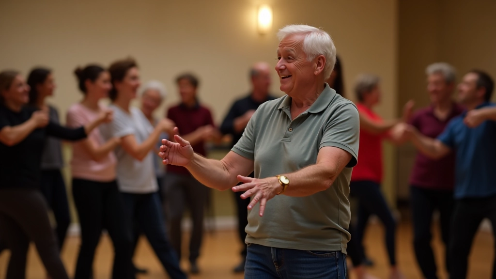 Dance instructor leading a class