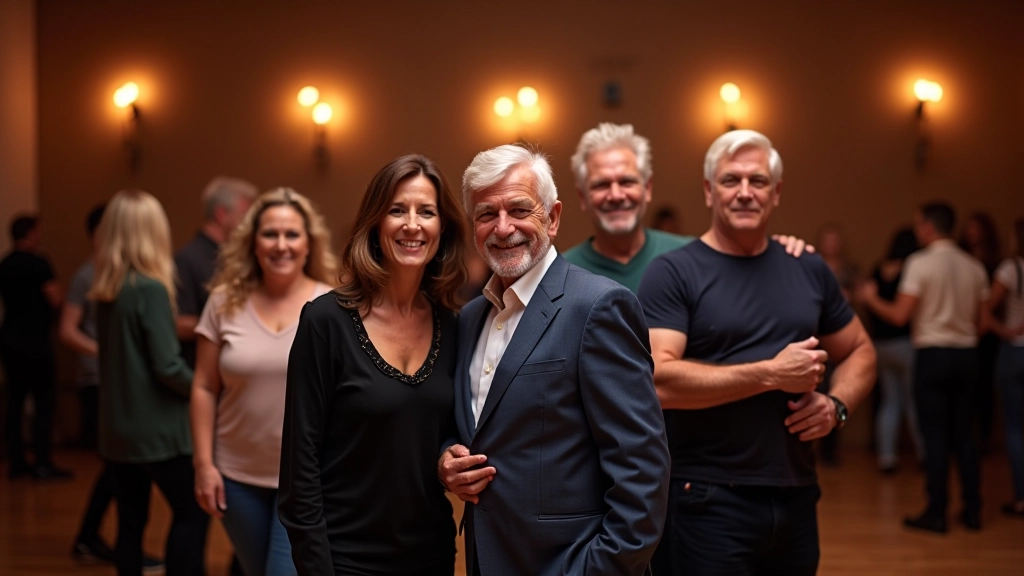 Community members gathering in a welcoming dance space